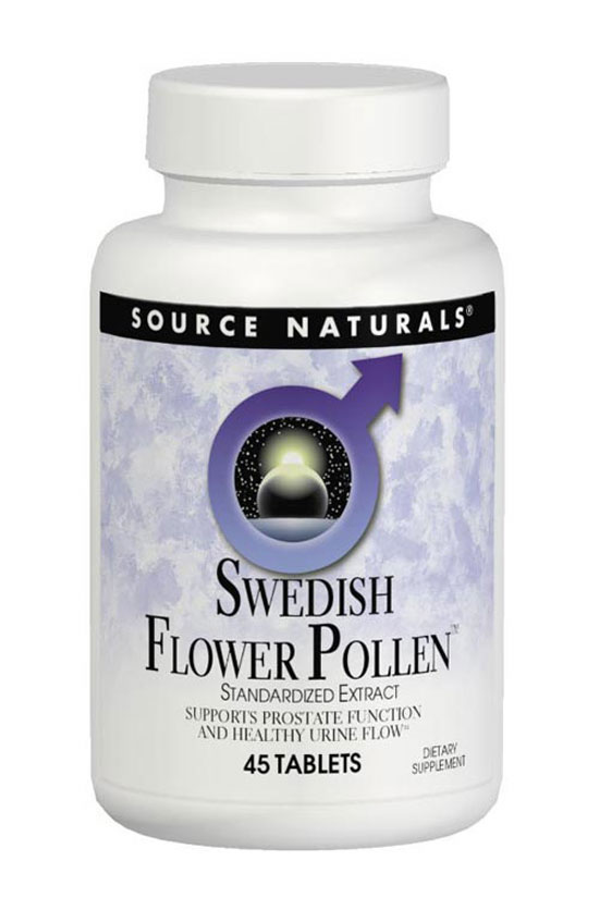 Комплекс для Поддержки Функции Простаты Swedish Flower Pollen Source Naturals 90 таблеток