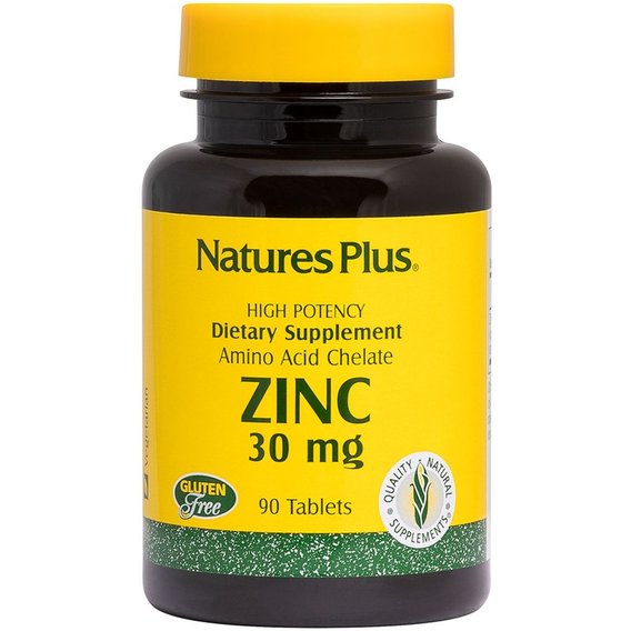 Микроэлемент Цинк Nature's Plus Zinc 30 mg 90 Tabs NTP3641