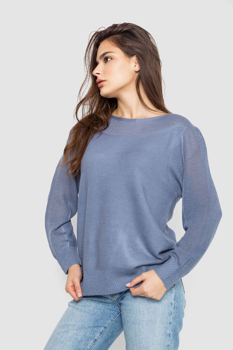 Кофта женская с манжетами AGER 244R999 One size Джинс (114394_828437)
