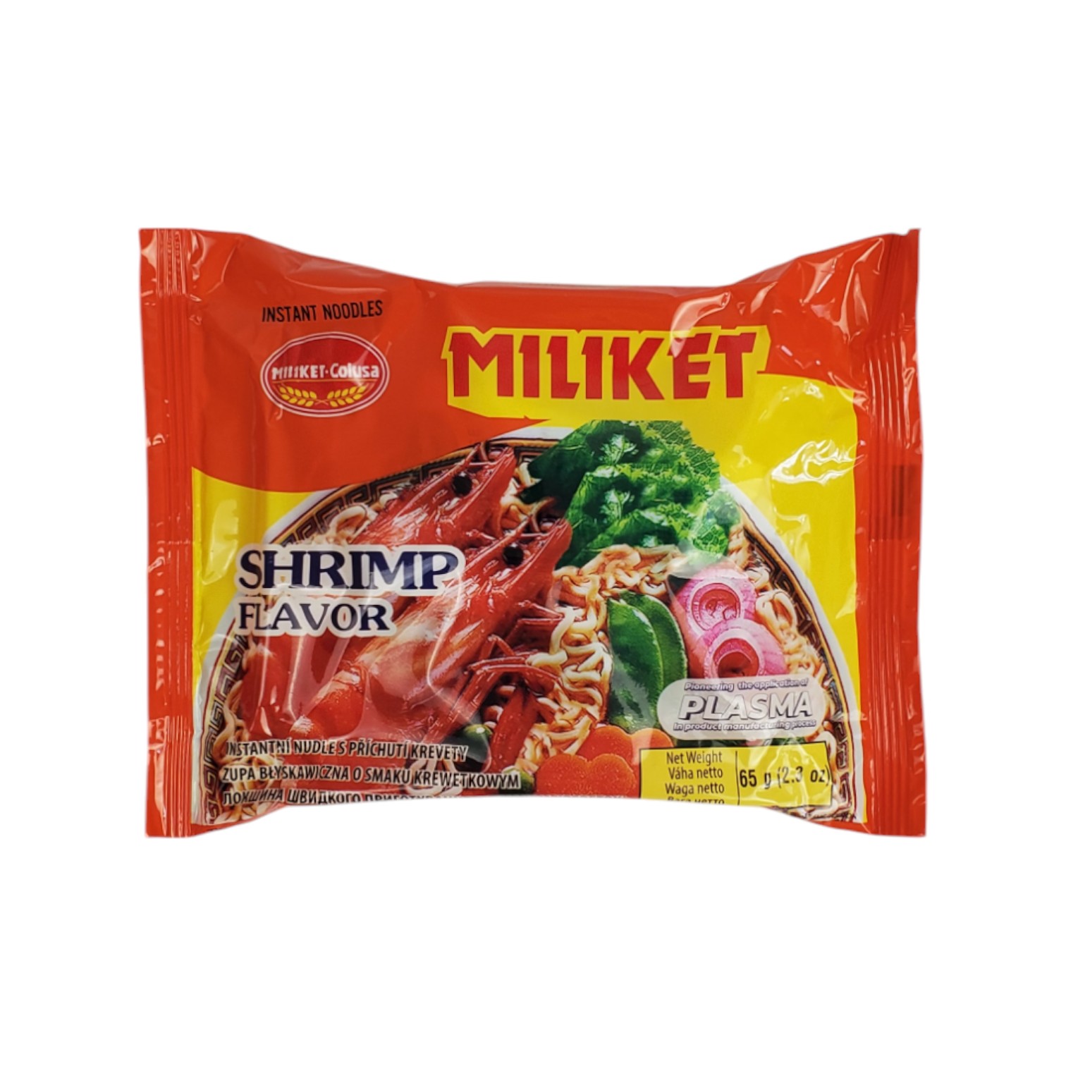 Лапша быстрого приготовления креветок Miliket 65 г (AF100204)