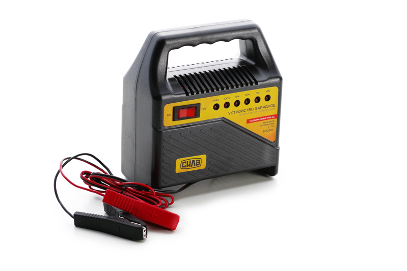 Зарядное устройство для авто СИЛА 4А, 6-12В, до 60Ah (031907)