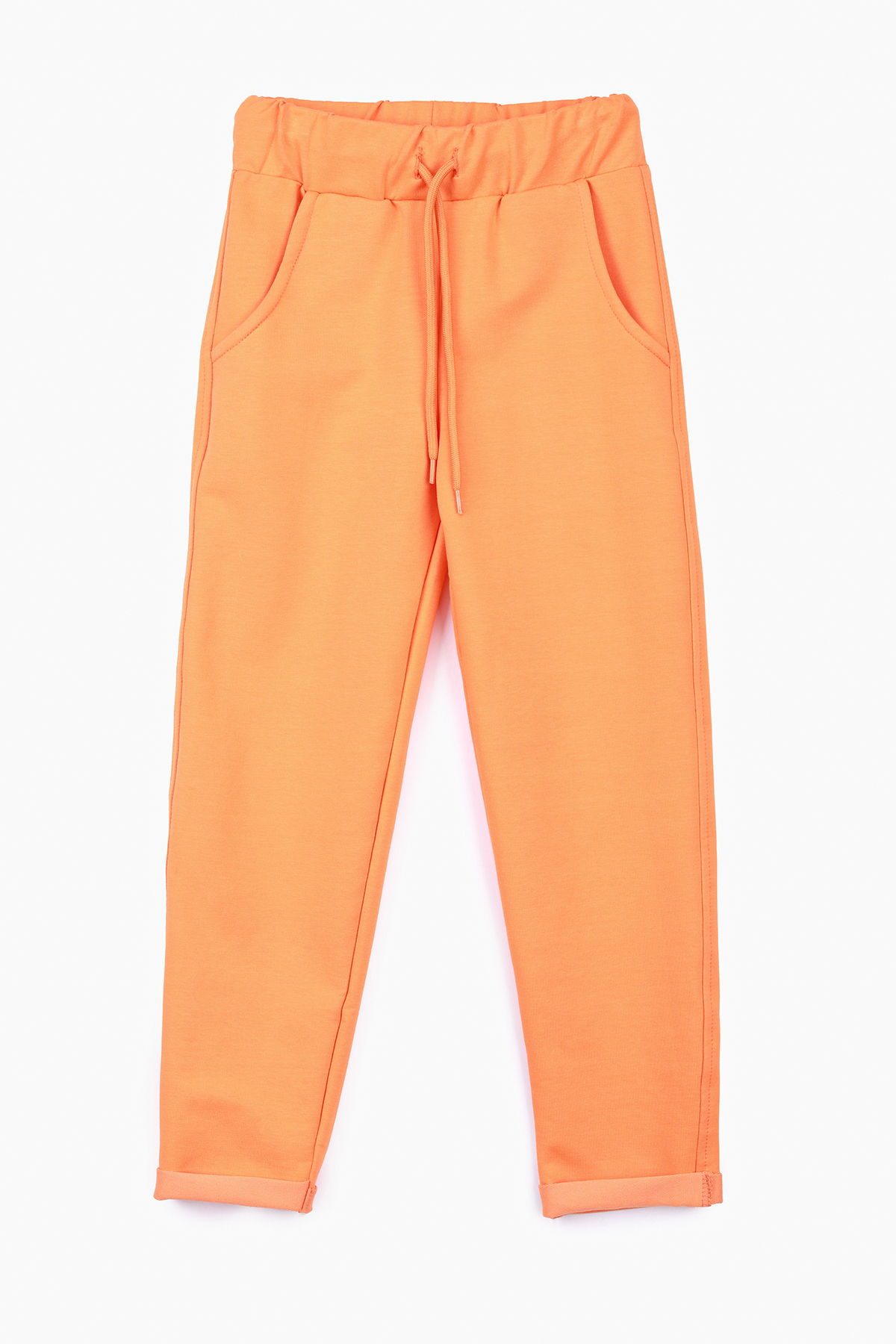 Спортивні штани однотонні прямі для дівчинки SAFARI 60187 116 см Оранжевий (2000989505907)