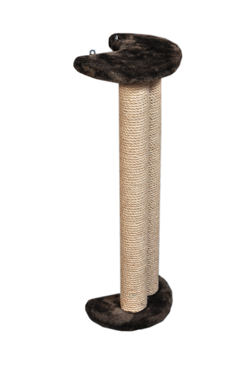 Кігтеточка (ганчірка) Мур-Мяу кутова зовнішня в джутовому мотузку Бежева