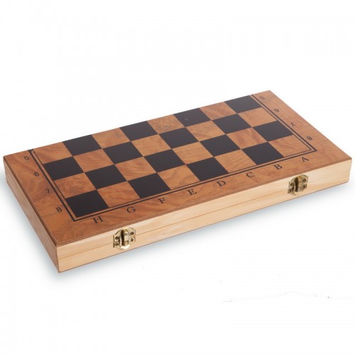 Шахи, шашки, нарди 3 в 1 дерев'яні Zelart S4034 Дерево (FL000004)