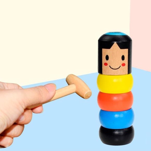 Деревянная игрушка-фокус OPT-TOP Magic Daruma интерактивная 3х10 см Разноцветный (2104618530)