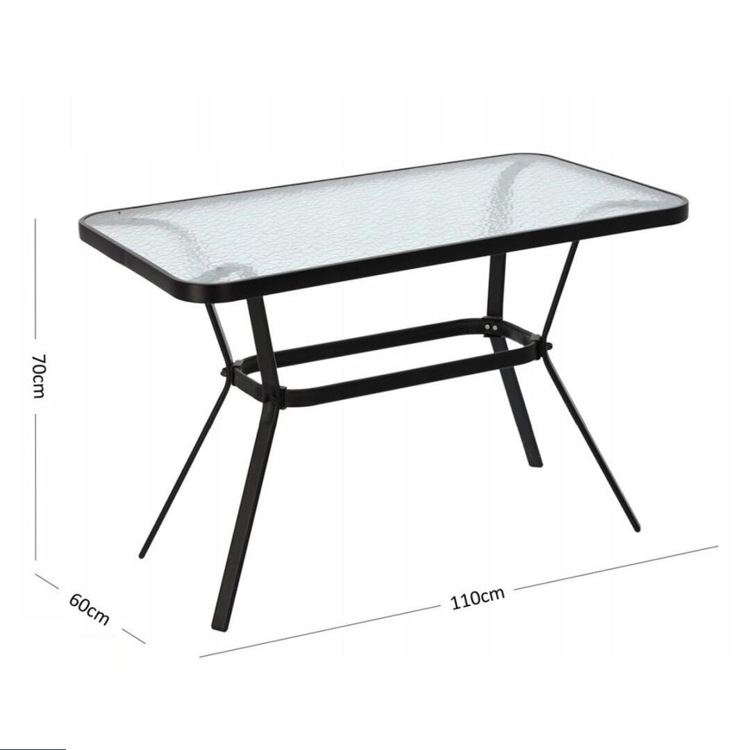 Стол садовый GardenLine Fenix Black 110*60*70 см