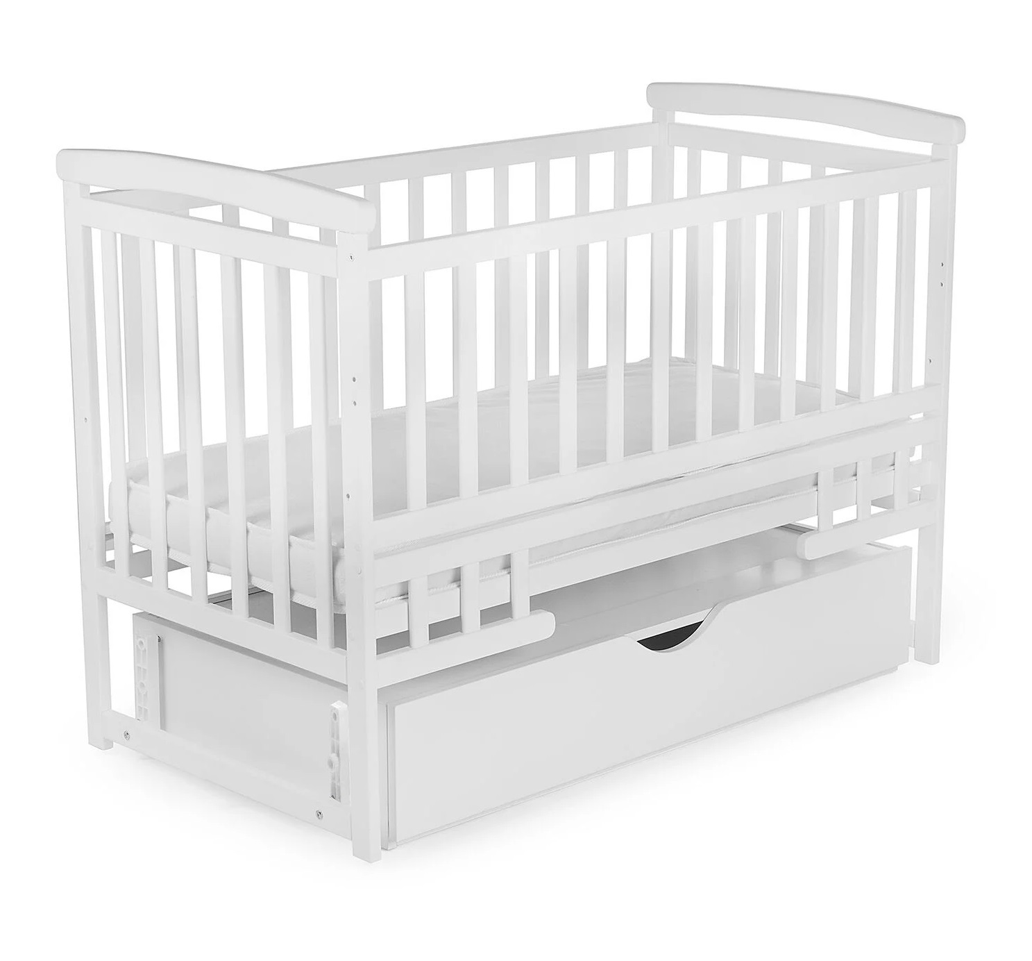 Кроватка деревянная Наталка Трансформер 120 х 60 см White (149616)