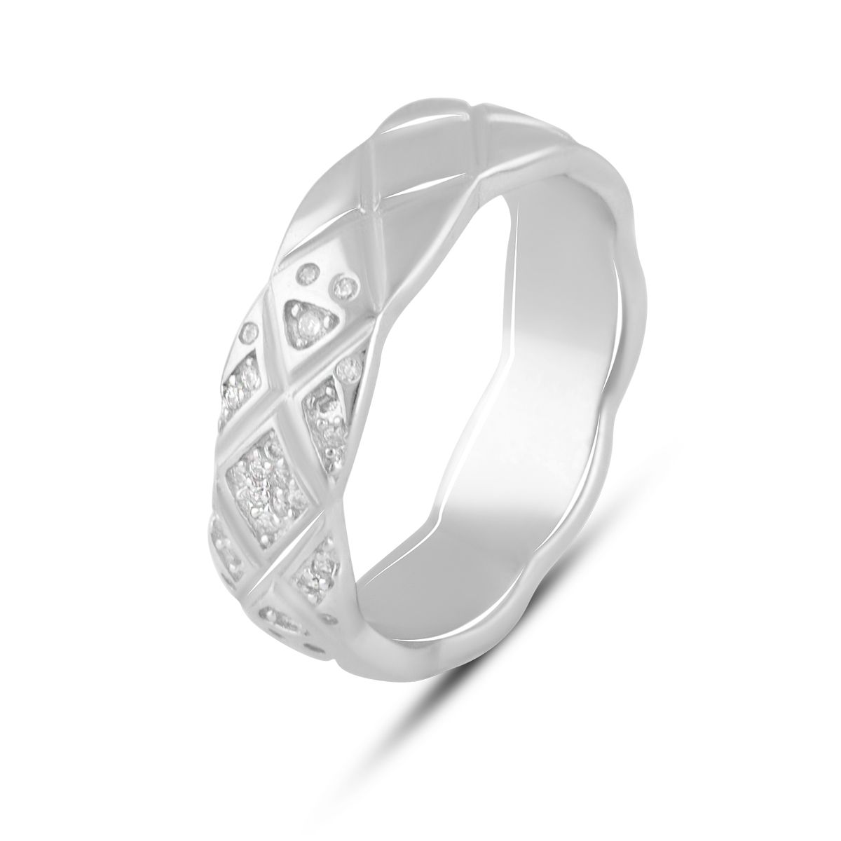 Серебряное кольцо SilverBreeze с фианитами (2085300) 16.5 размер