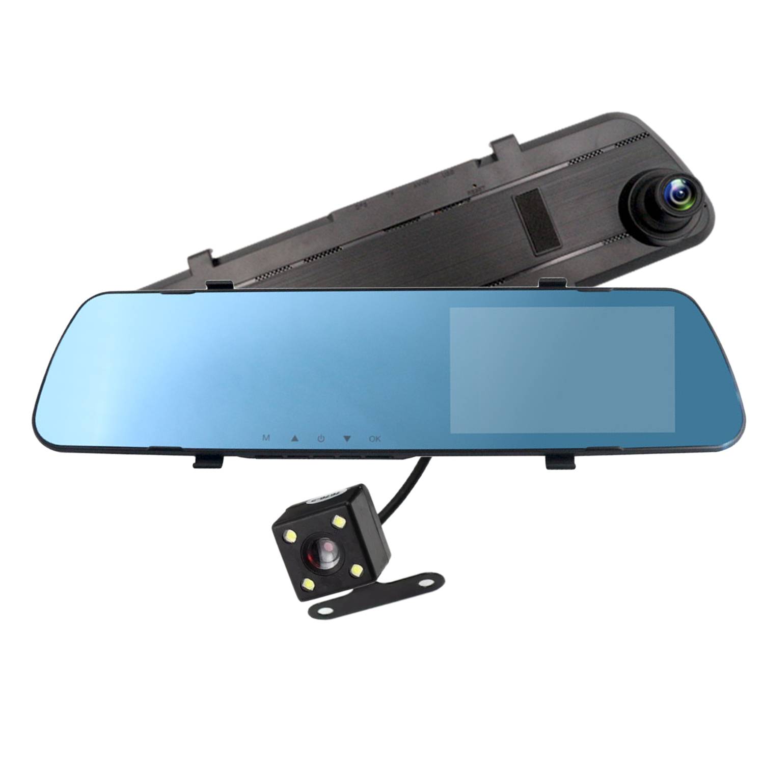 Автомобильный видеорегистратор-зеркало с камерой заднего вида Inspire Box V8 1080p Black (V8-Car)