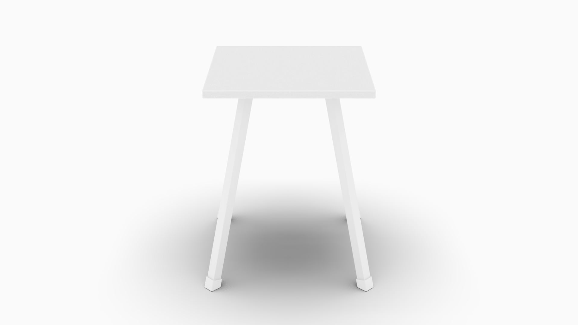 Табурет кухонный Ferrum-decor 430x320x320 Белый металл ДСП Белый 16 мм (TAB008)