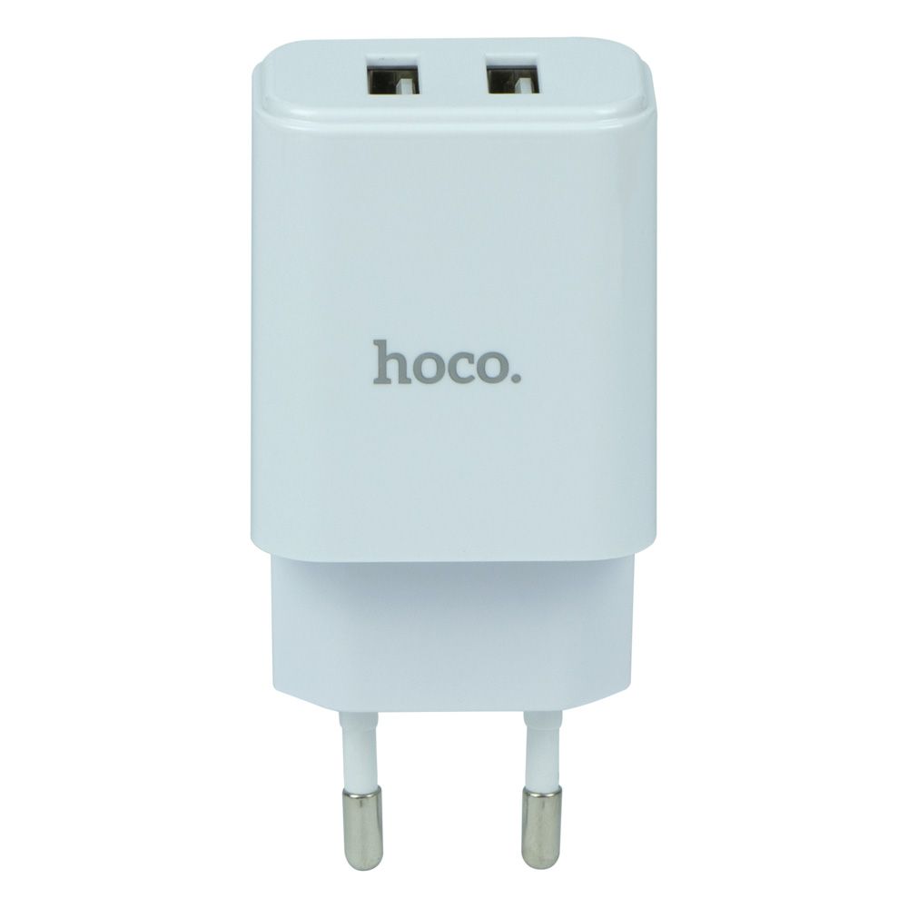 Мережевий зарядний пристрій Hoco C62A Victoria Dual USB Charger 2 USB 2.1A Білий