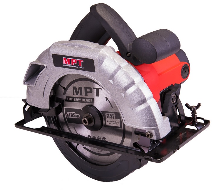 Пила циркулярная MPT 1200 Вт 185х20 мм 5000 об/мин 60 мм Black and Red (MCS1805P)