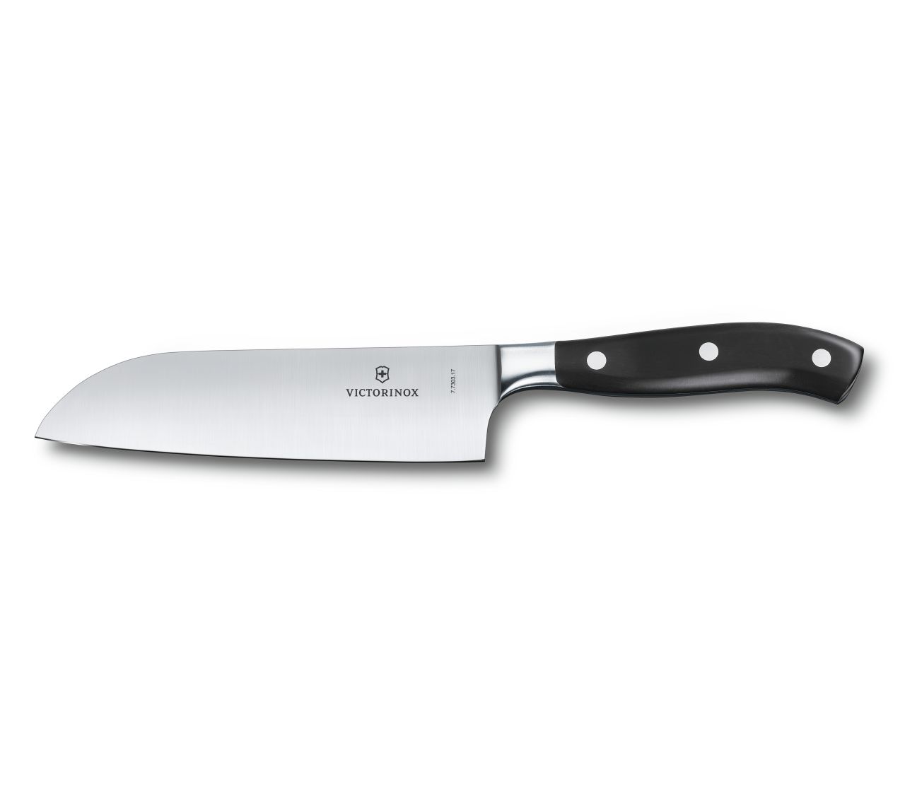Кухонный кованый нож Victorinox Santoku Grand Maitre 170 мм в подарочной коробке Черный (7.7303.17G)
