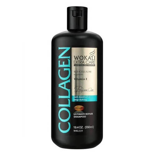 Шампунь для волосся Проти лупи Wokali Collagen Ultimate Repair Shampoo 550мл