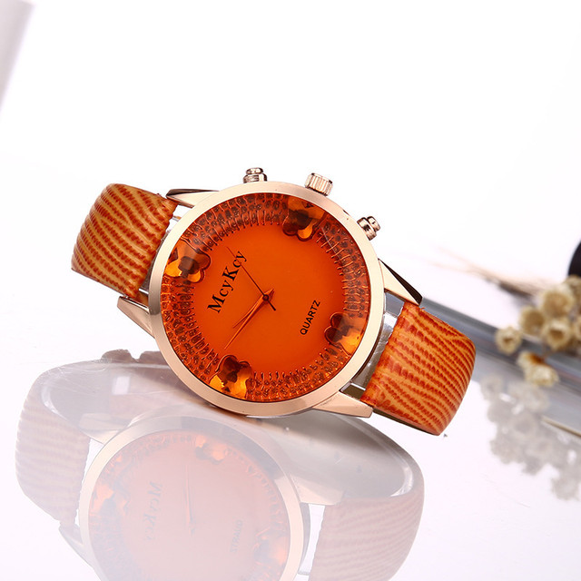 Часы наручные женские Quartz orange (hub_mjipa1)
