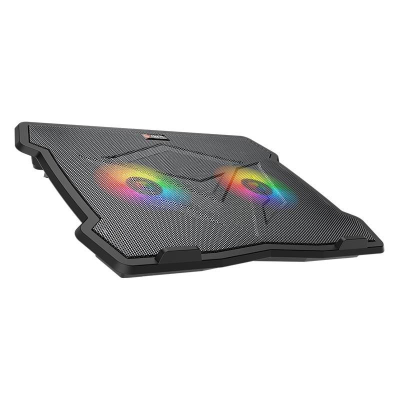Кулер підставка для ноутбука MeeTion CoolingPad CP2020 з підсвічуванням RGB Black N