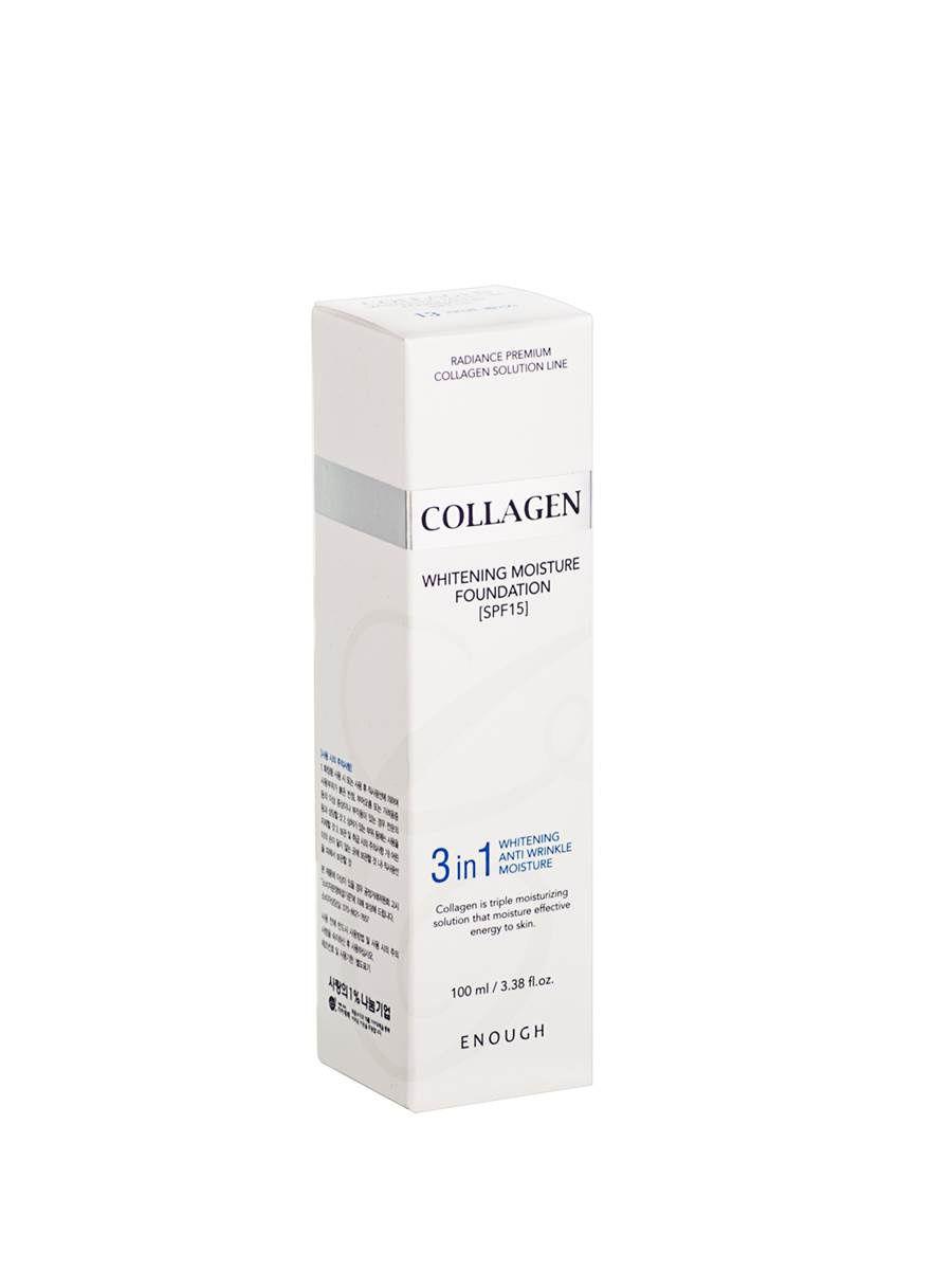 Увлажняющий тональный крем с коллагеном Enough Collagen 3 in 1 Whitening Moisture Foundation SPF15 13 100 мл (8809474497062)