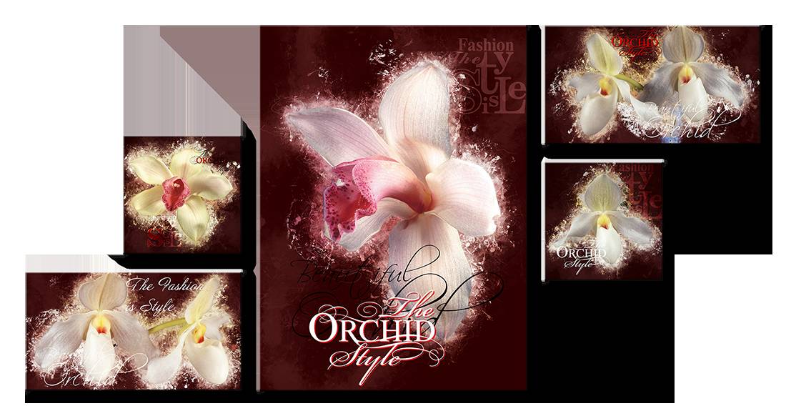 Модульная картина Декор Карпаты OR-009 138х71см Орхидеи (hub_iIAx40267)
