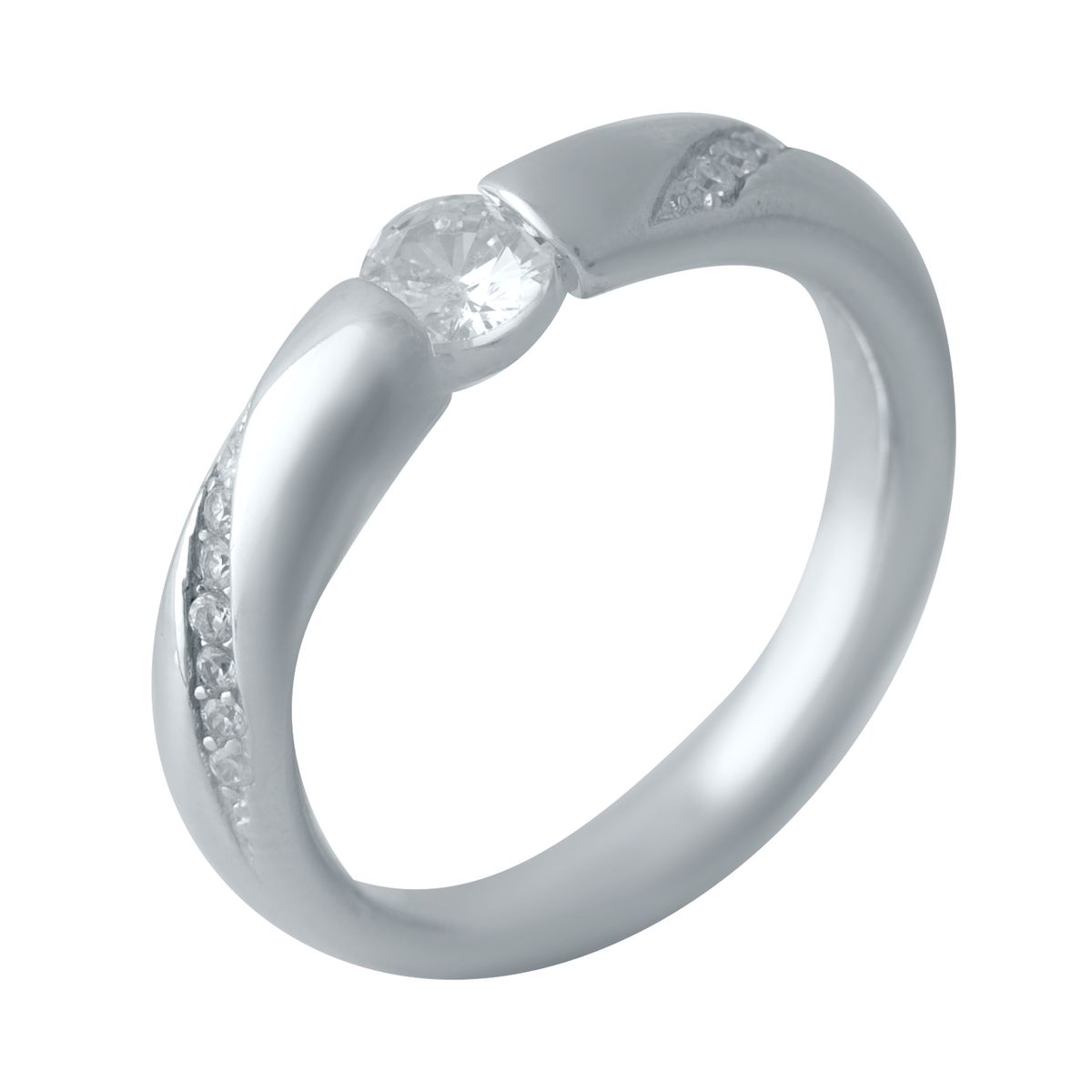Серебряное кольцо SilverBreeze с фианитами 2022398 17 размер
