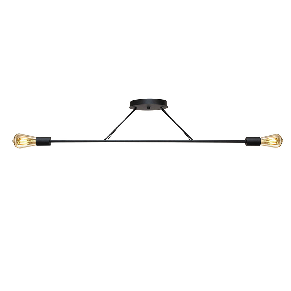 Люстра подвесная MSK Electric Asket на две лампы Е27 NL 10320-2 BK Черный (619546)