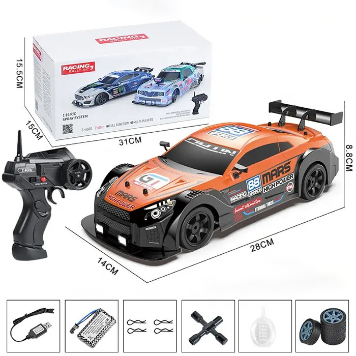 Машинка для дрифта WL Toys Nissan GT-R 4WD 1:16 (SC16A06)