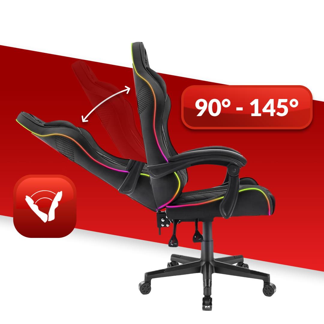 Комп'ютерне крісло Hell's Chair HC-1004 Black LED