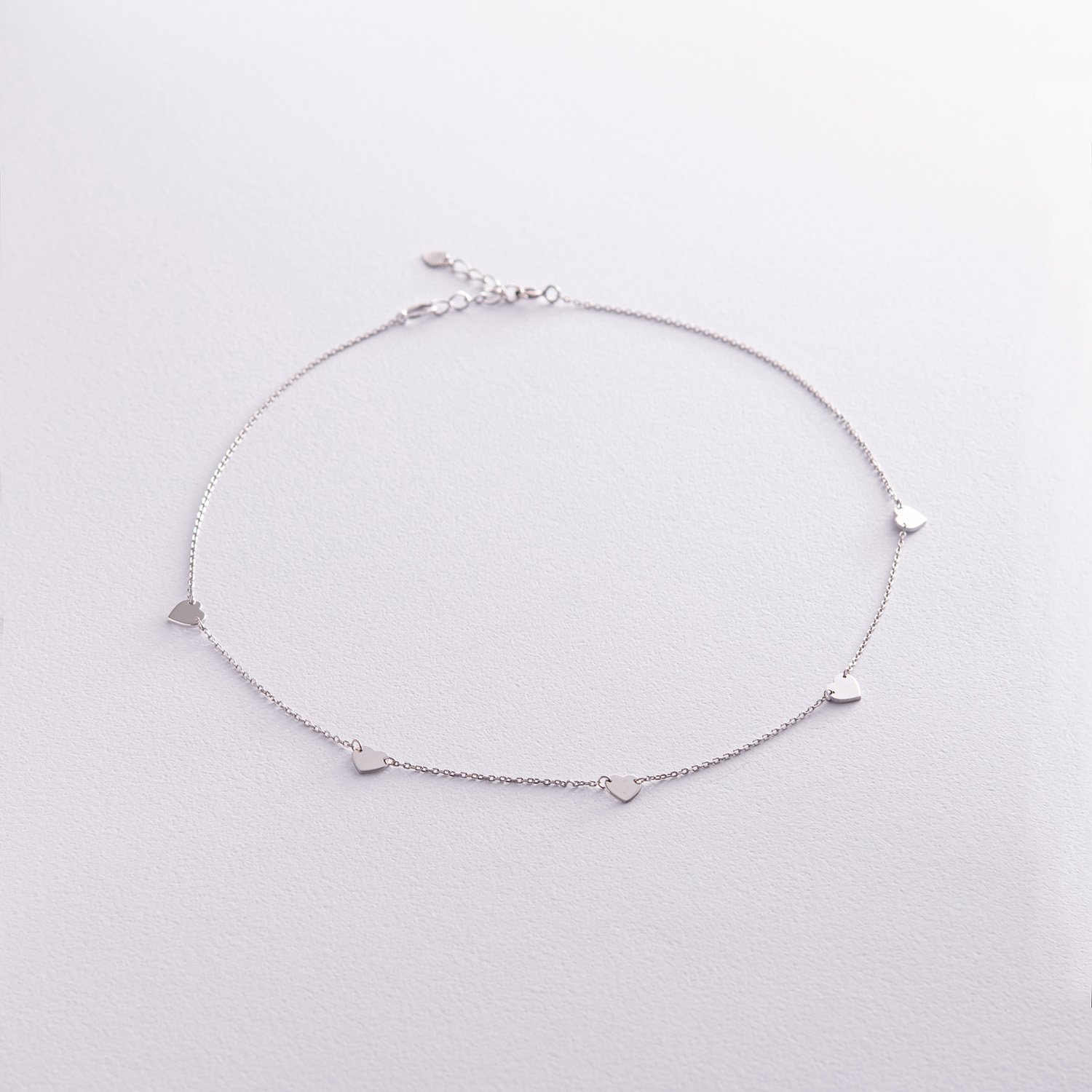 Серебряное колье Сердечки 908-01075 Оникс 38