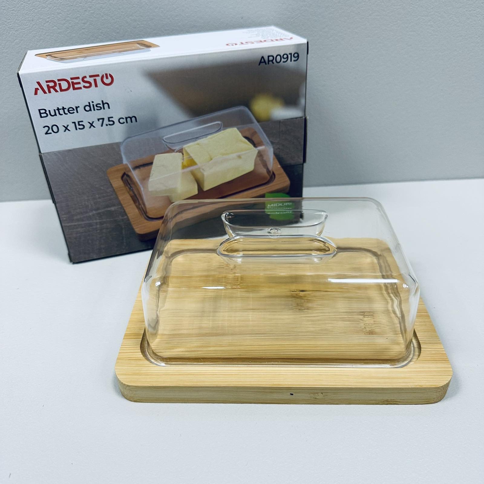 Масленка с подставкой Ardesto Midori AR0919 20х15х7,5 см 23410