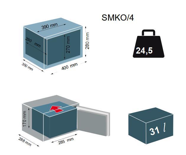 Сейф мебельный Technomax SMKO/4