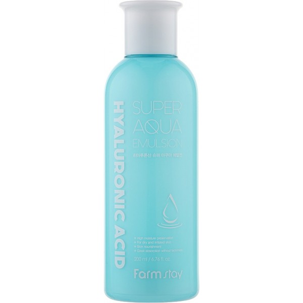 Зволожуюча емульсія для обличчя FarmStay Hyaluronic Acid Super Aqua Emulsion 200 мл (8809715720706)