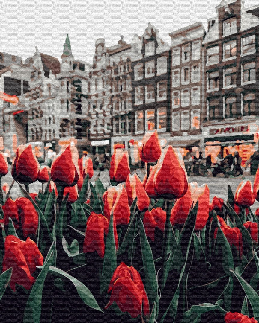 Картина за номерами BrushMe Тюльпани Амстердама 40х50см GX34169