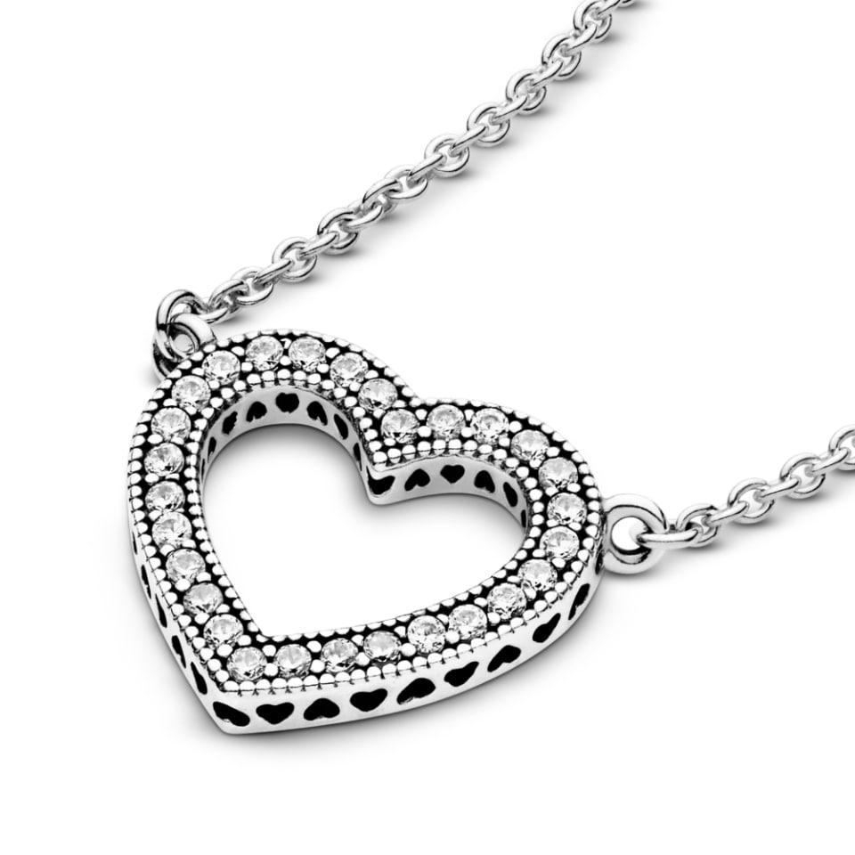 Ожерелье No Brand Сверкающее сердце 590534CZ 45 см (2556716733)