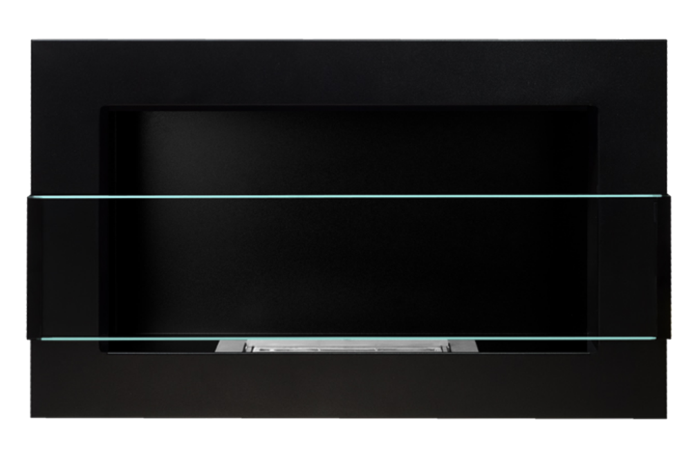Біокамін BiokominkiGMT 650х400х120 BLACK MAT + СКЛО