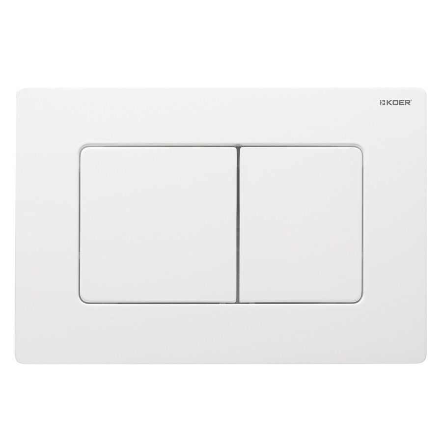 Панель смыва пластиковая Koer KT-0602-03 квадратная Белый KR5180