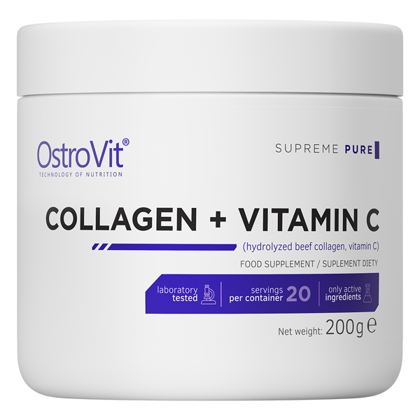 Хондропротектор (для спорта) OstroVit Collagen And Vitamin C 200 g /20 servings/ Unflavored
