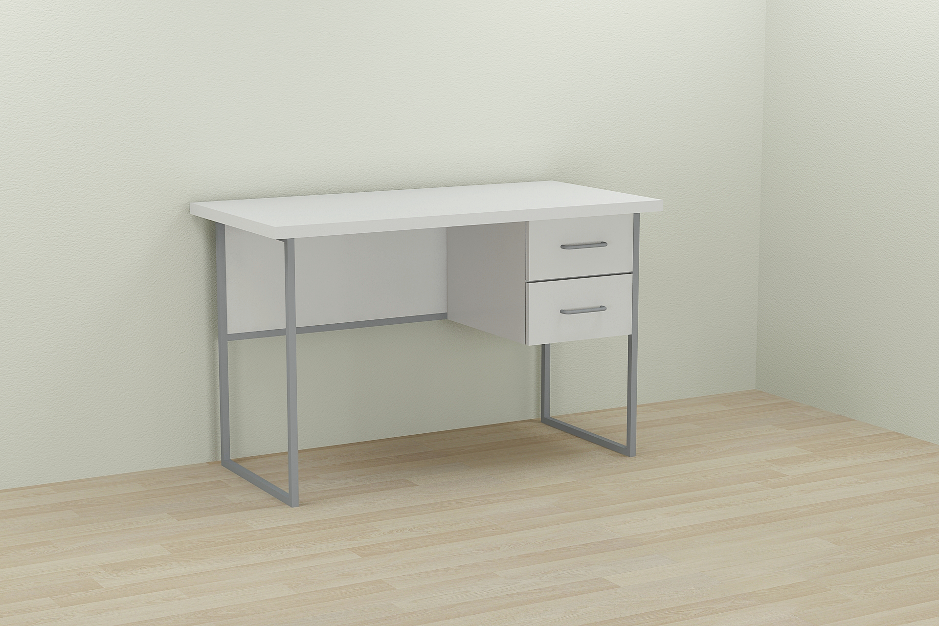 Компьютерный стол Ferrum-decor Дакота 75x120x70 серый ДСП Белое 32мм