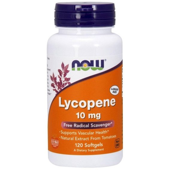 Ликопин NOW Foods Lycopene 10 mg 120 Softgels