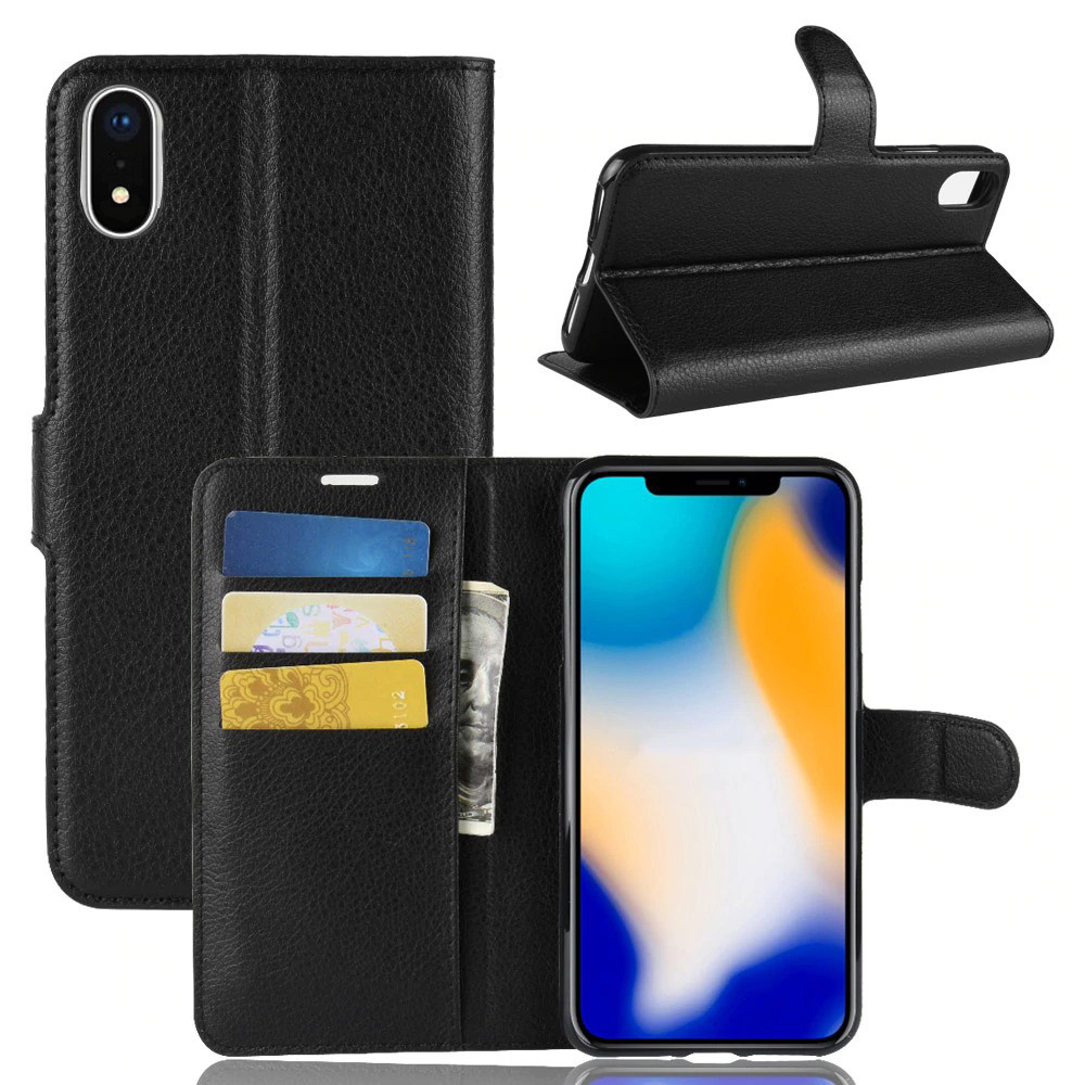 Чохол-книжка Litchie Wallet для Apple iPhone XR Чорний (hub_ueCN63587)