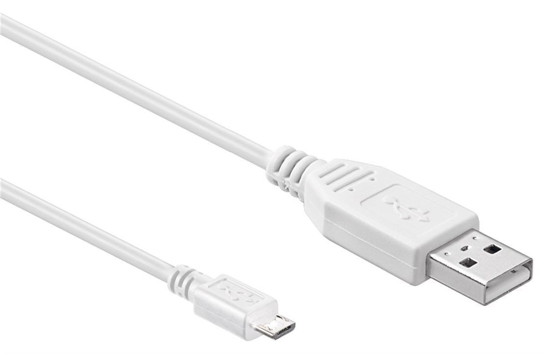 Кабель пристроїв Lucom USB2.0 A-microB M/M  0.6m AWG28 2xShielded Cu білий (25.02.5073)