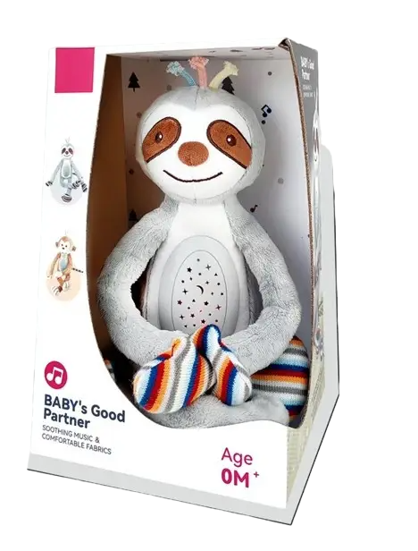 Ночник Tongle Toys Линивец 18х16.5х30 см Серый (140665)