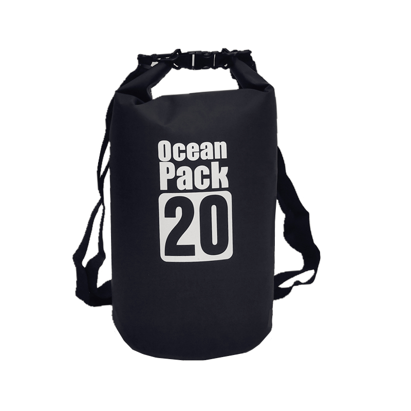 Водонепроникна сумка рюкзак гермомішок з шлейкою на плече Ocean Pack 20 л Black (553582159)
