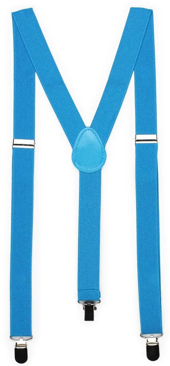 Подтяжки мужские для брюк Martom 100х2,5 см Голубой (BQ6A blue)