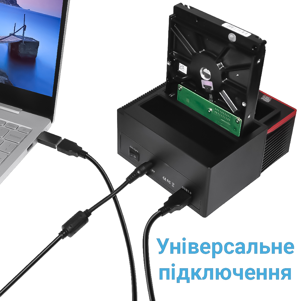 Док-станция для жестких дисков с картридером Addap WLX-893U(2) SATA 2,5"/3,5"