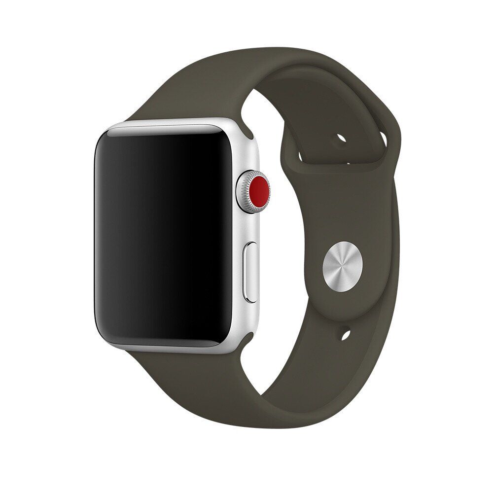 Ремінець Sport Band для Apple Watch 42/44mm силіконовий size(s) ARM Series 5 4 3 2 1 Olive