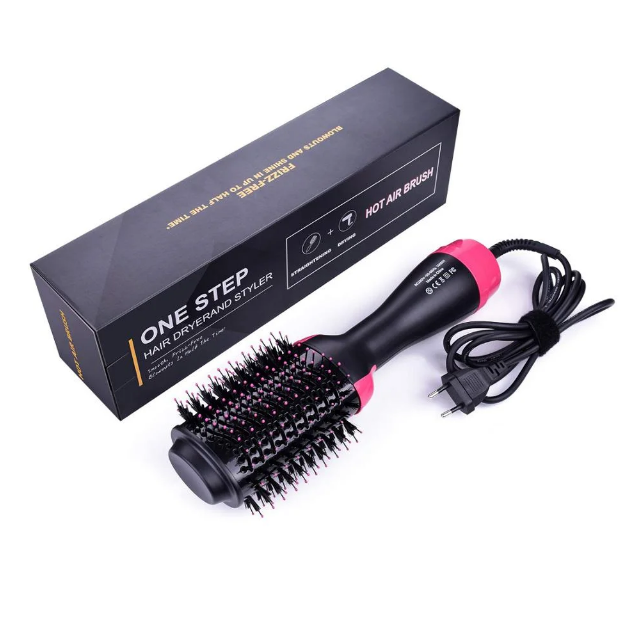 Фен-щітка для волосся One Step Hair Dryer 7494 Black/Pink