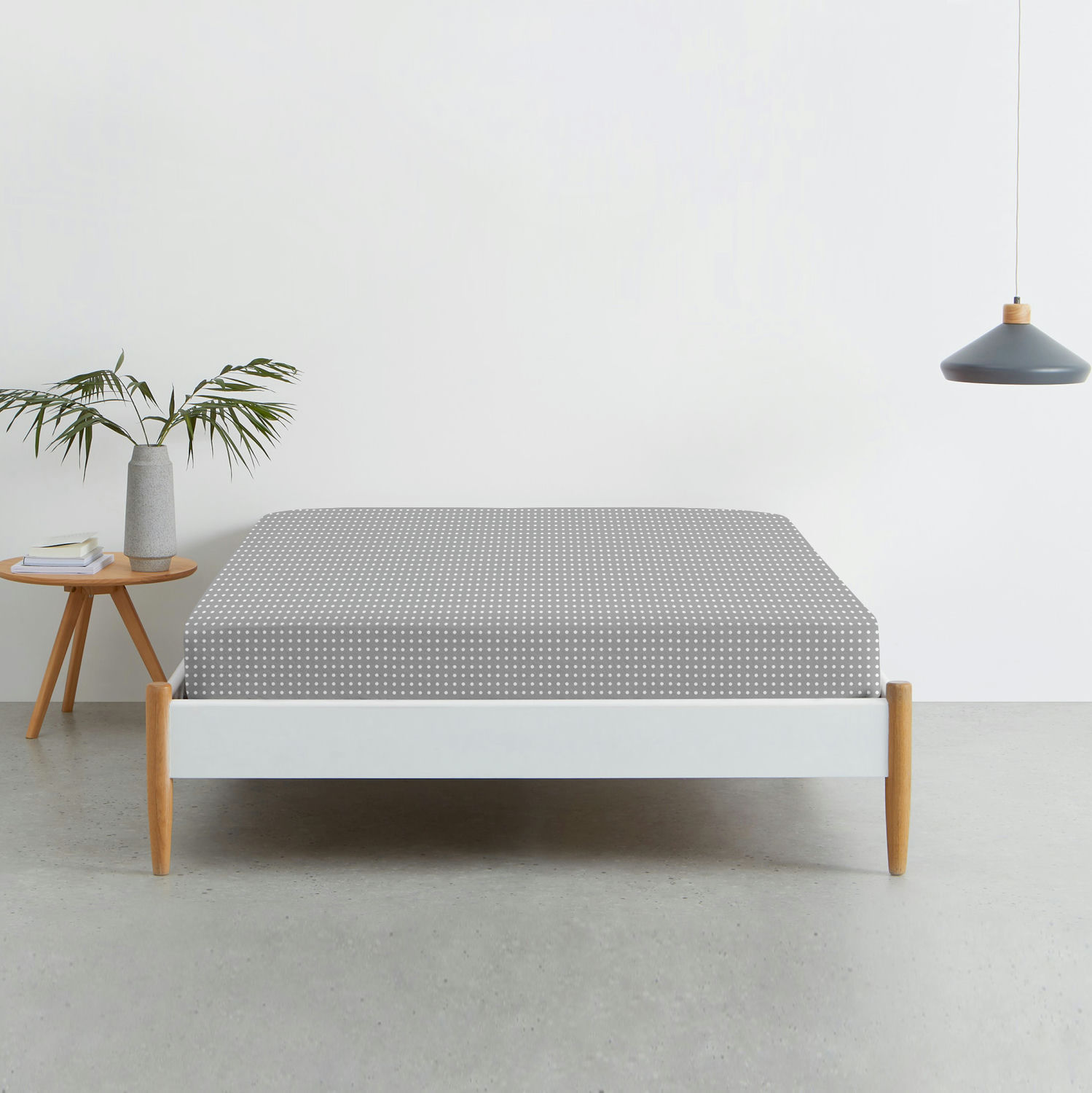 Простирадло на резинці 120х200 см MINI DOTS10 COSAS Сірий