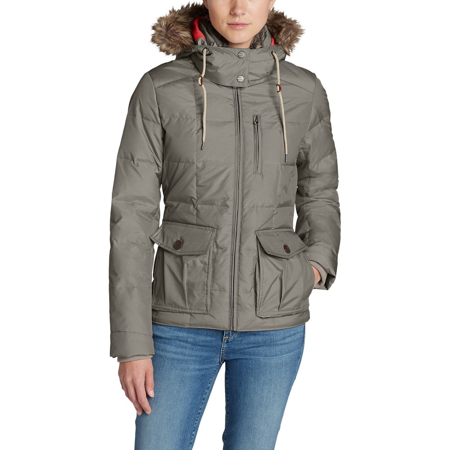 Куртка Eddie Bauer Women Yukon Classic Down Jacket S Сірий (9584SAN)