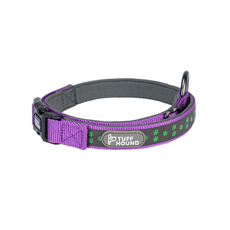 Светоотражающий ошейник для собак TUFF HOUND 1537 Purple M с утяжкой (5317-16512)