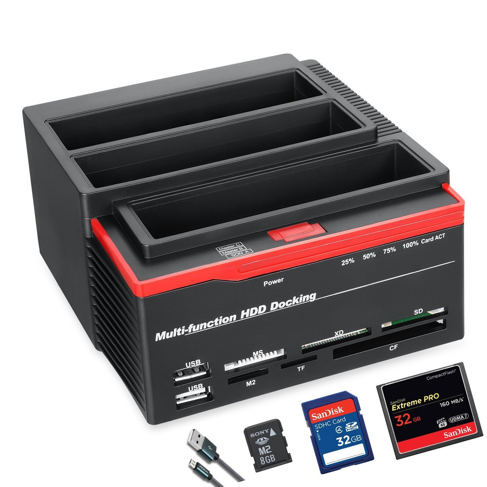Док-станция для жестких дисков с картридером Digital Lion WLX-893U | Внешний карман SATA + IDE 2,5"/3,5"