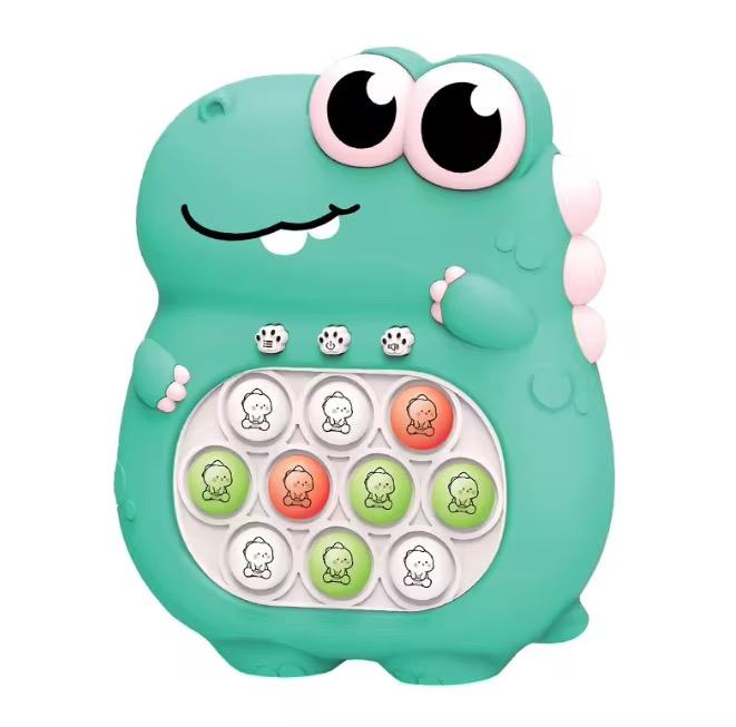 Портативный Поп ит Pop It Pro динозавр электронный 5 режимов Зелёный (874)